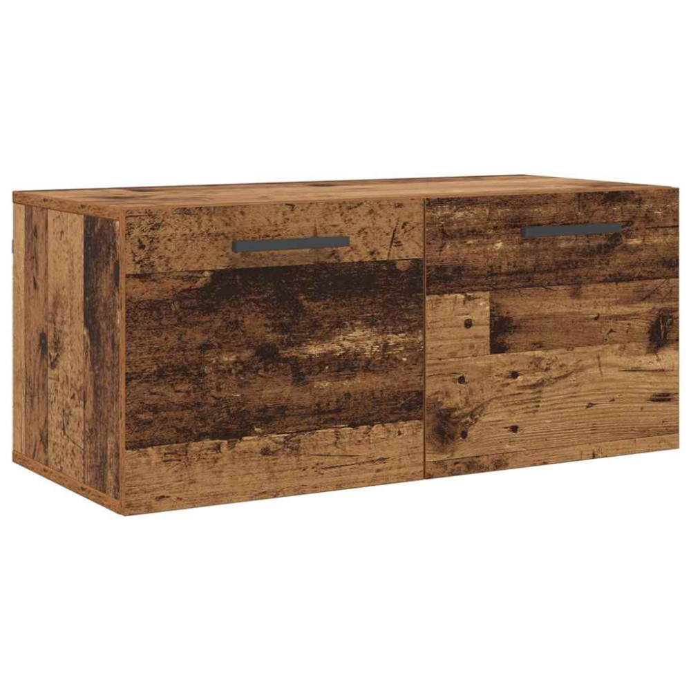Produktbild för Väggskåp Gammalt trä 80 x 36.5 x 35 cm Konstruerat trä