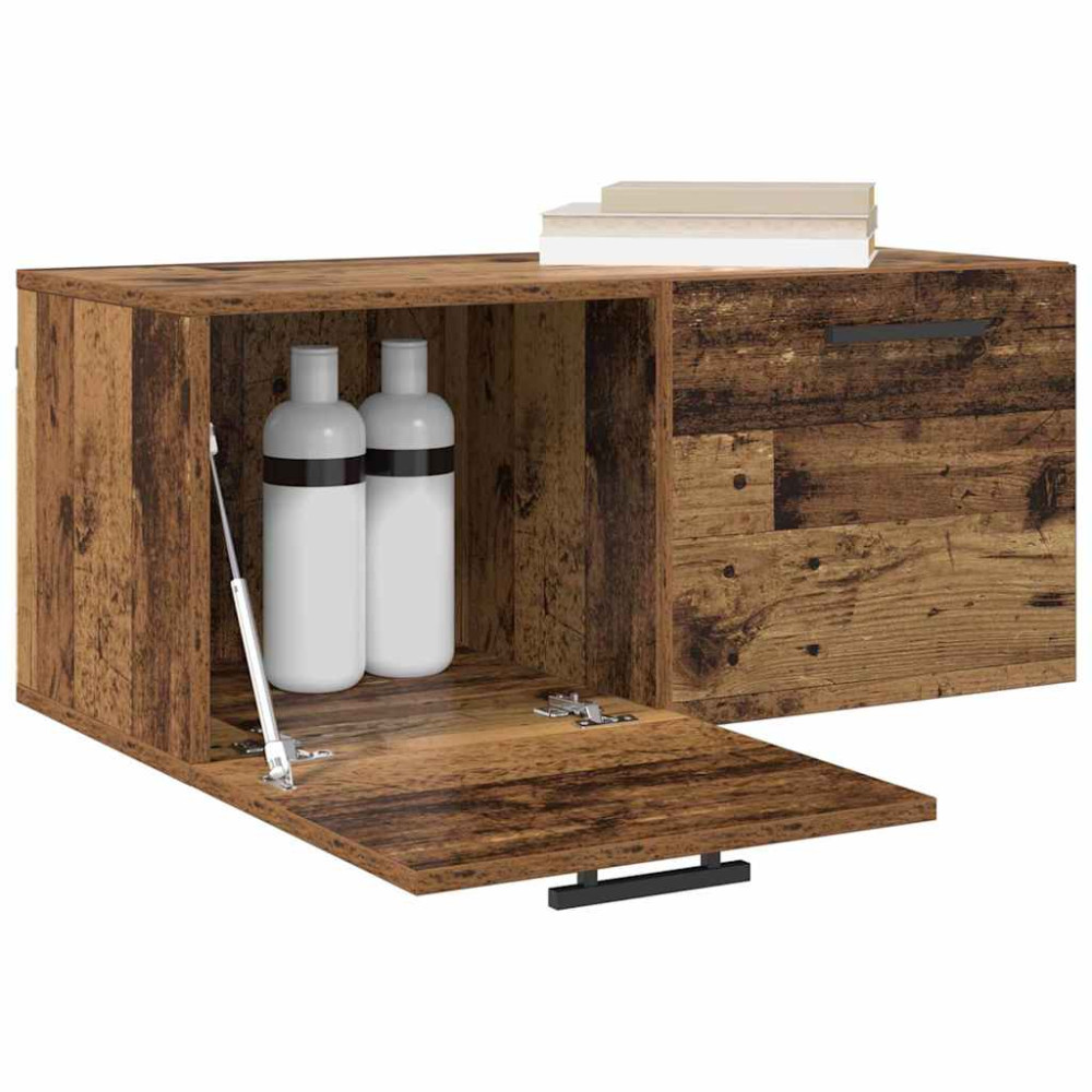 Produktbild för Väggskåp Gammalt trä 80 x 36.5 x 35 cm Konstruerat trä