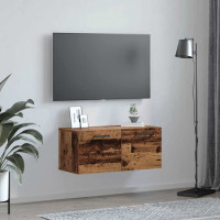 Produktbild för Väggskåp Gammalt trä 80 x 36.5 x 35 cm Konstruerat trä