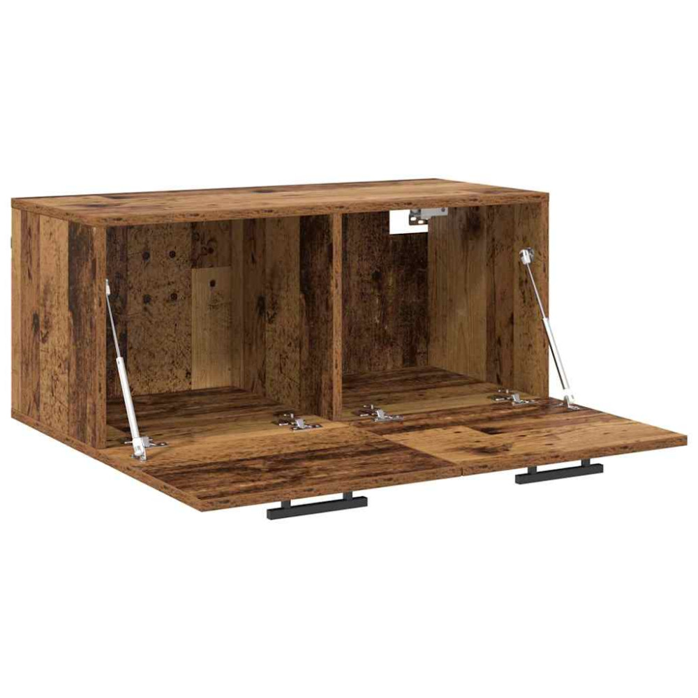 Produktbild för Väggskåp Gammalt trä 80 x 36.5 x 35 cm Konstruerat trä