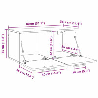Produktbild för Väggskåp artisan ek 80 x 36.5 x 35 cm Konstruerat trä