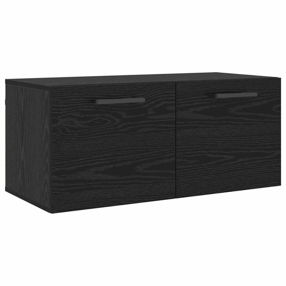 Produktbild för Väggskåp Svart ek 80 x 36.5 x 35 cm Konstruerat trä