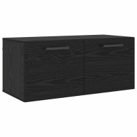 Produktbild för Väggskåp Svart ek 80 x 36.5 x 35 cm Konstruerat trä