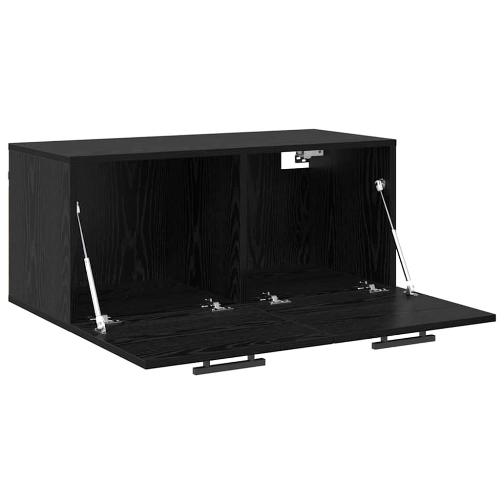 Produktbild för Väggskåp Svart ek 80 x 36.5 x 35 cm Konstruerat trä