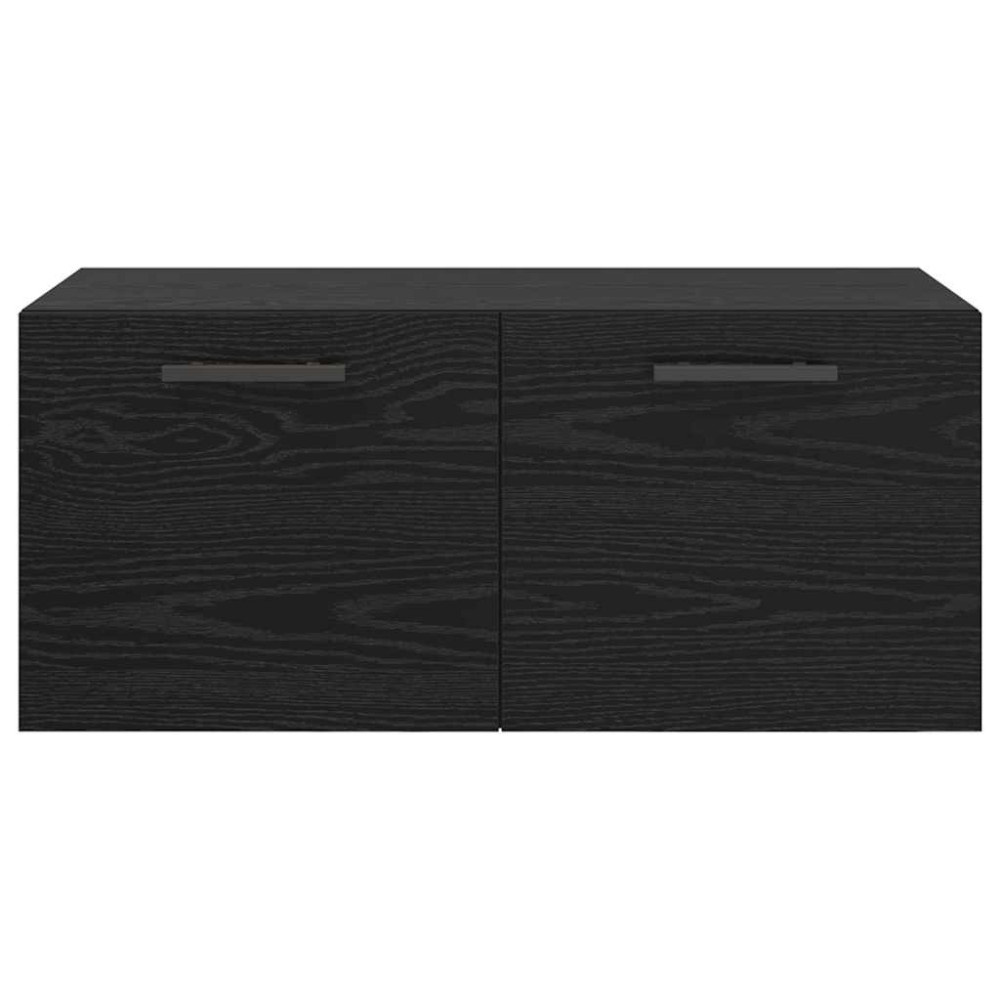 Produktbild för Väggskåp Svart ek 80 x 36.5 x 35 cm Konstruerat trä