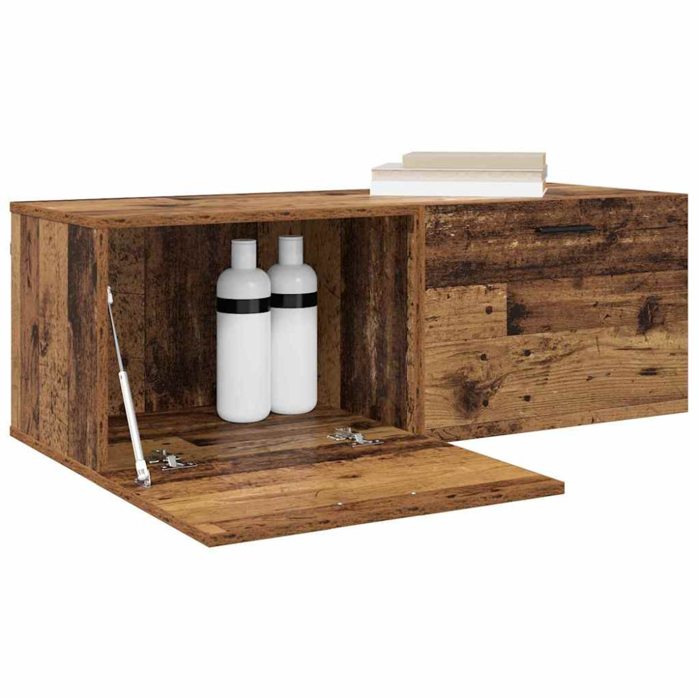 Produktbild för Väggmonterat skåp Väggmonterad Gammalt trä 100 x 36,5 x 35 cm
