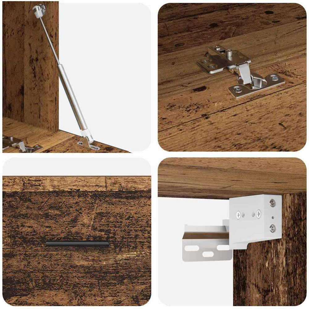 Produktbild för Väggmonterat skåp Väggmonterad Gammalt trä 100 x 36,5 x 35 cm