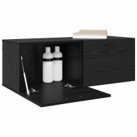 Produktbild för Väggmonterat skåp Svart Ek 100 x 36,5 x 35 cm Konstruerat trä