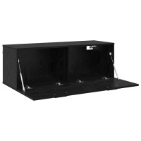 Produktbild för Väggmonterat skåp Svart Ek 100 x 36,5 x 35 cm Konstruerat trä