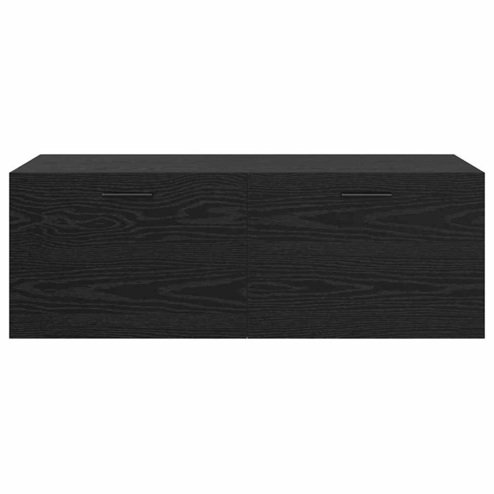 Produktbild för Väggmonterat skåp Svart Ek 100 x 36,5 x 35 cm Konstruerat trä
