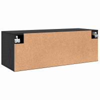 Produktbild för Väggmonterat skåp Svart Ek 100 x 36,5 x 35 cm Konstruerat trä