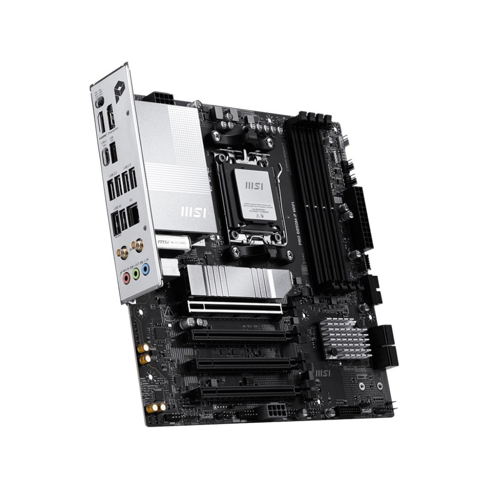 Produktbild för MSI PRO B850M-P WIFI - moderkort - micro ATX - Socket AM5 - AMD B850