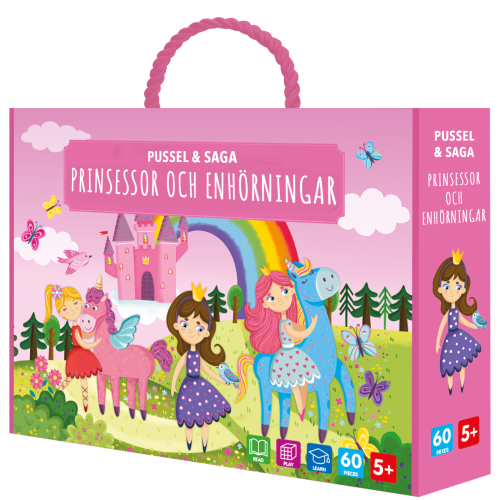 Tukan Förlag Pussel & saga. Prinsessor och enhörningar (häftad)