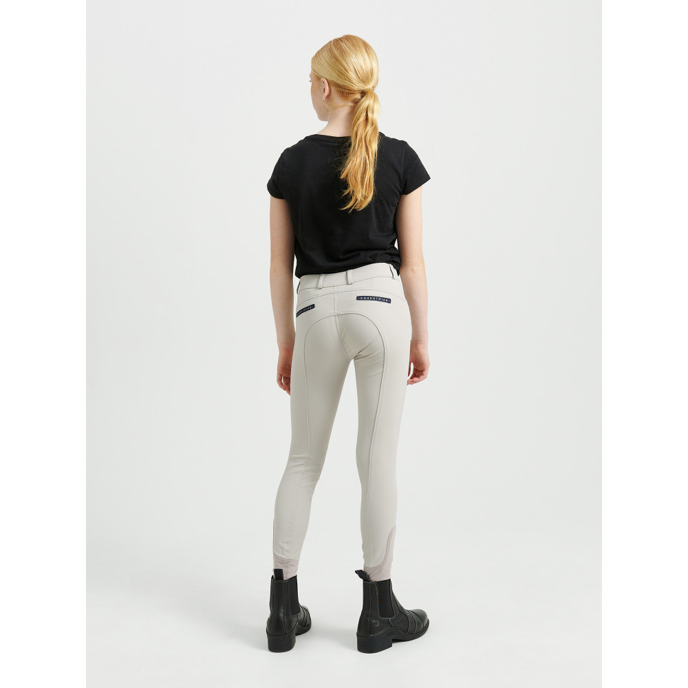 Produktbild för Hedvig Ridbyxa Knäskodd Junior Beige 146-152