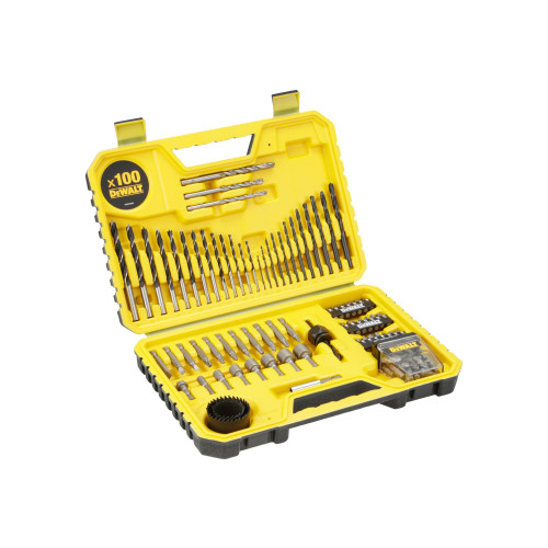 DeWalt DeWALT DT71563 - kit med skruvmejselbits, borrbits och hålsåg - för trä, metall, murverk - 100 delar