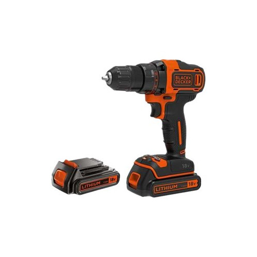Black&Decker BLACK+DECKER BDCDD186KB-QW - borr/drivare - sladdlös - 2 batterier