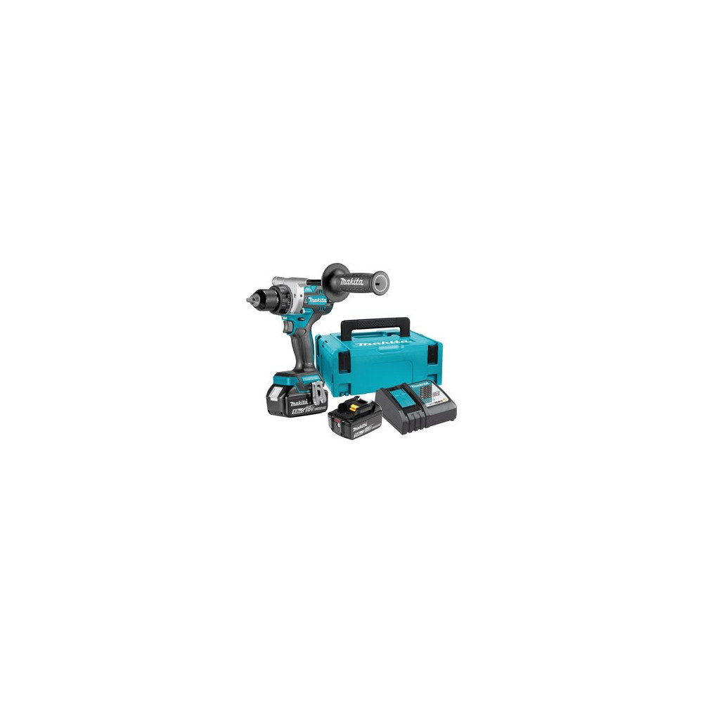 Produktbild för Makita DDF486RTJ - skruvmejsel - sladdlös - 2 hastigheter - 2 batterier