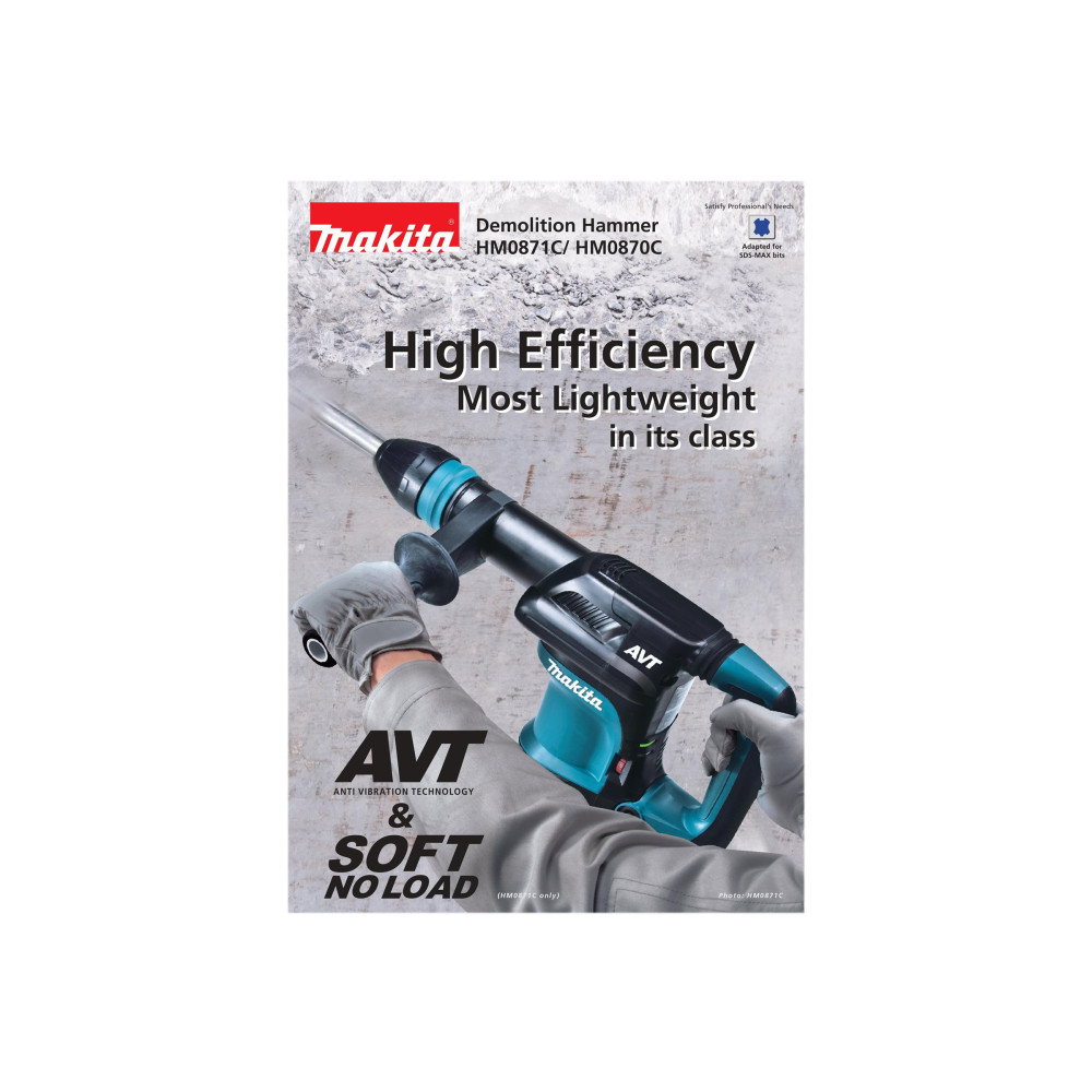 Produktbild för Makita HM0871C - demoleringshammare - 1100 W