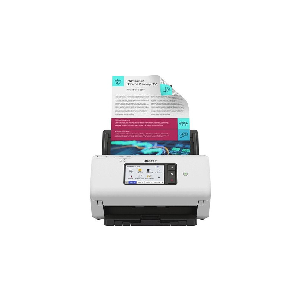 Produktbild för Brother ADS-4700W - dokumentskanner - desktop - USB 3.0, Gigabit LAN, Wi-Fi(n), USB 2.0 (Host)
