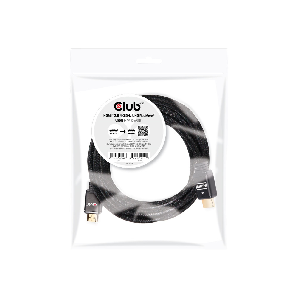 Produktbild för Club 3D CAC-2313 - HDMI-kabel med Ethernet - 10 m