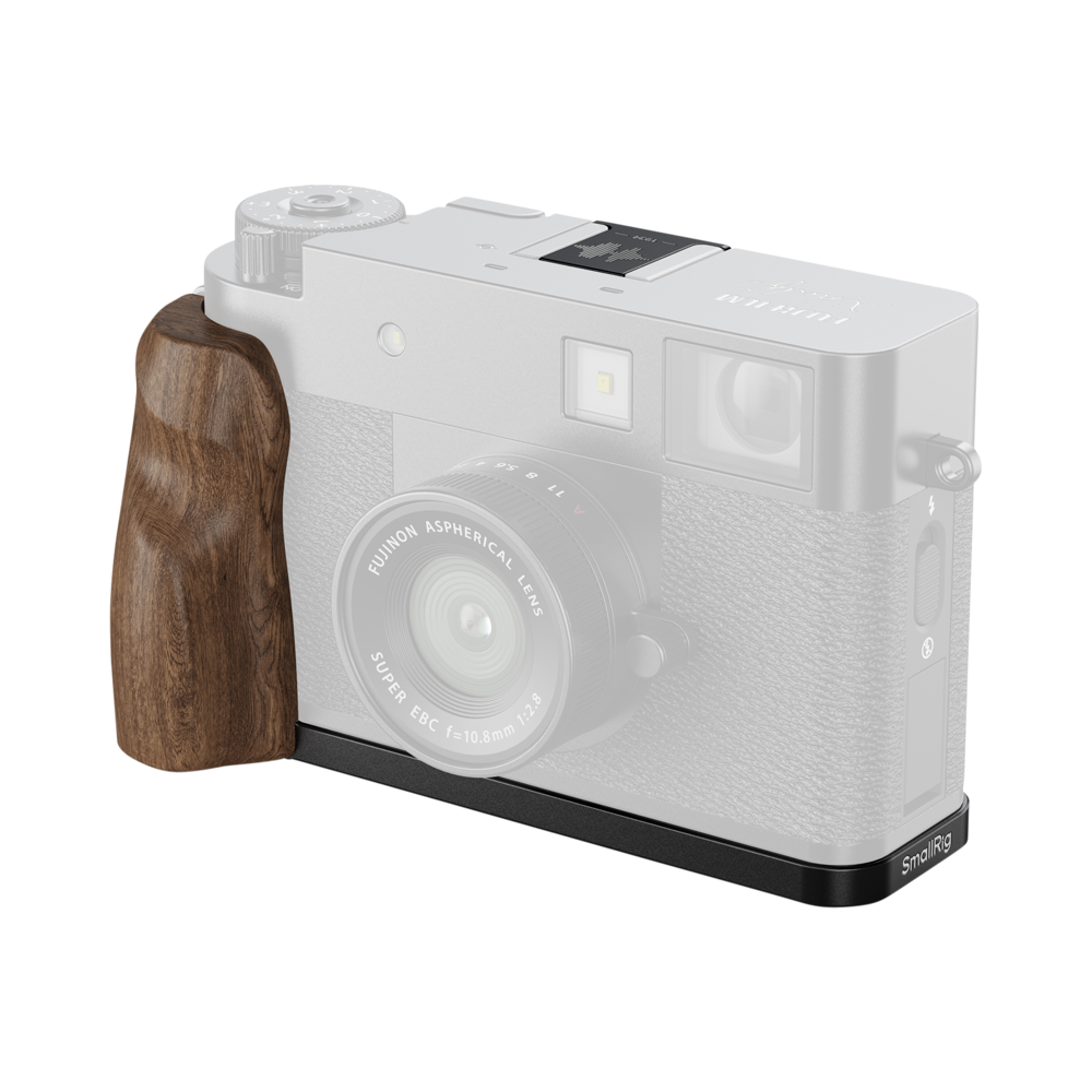 Produktbild för SmallRig 5224 L-Shaped Mount Plate with Wooden Handle for FUJIFILM X half Black
