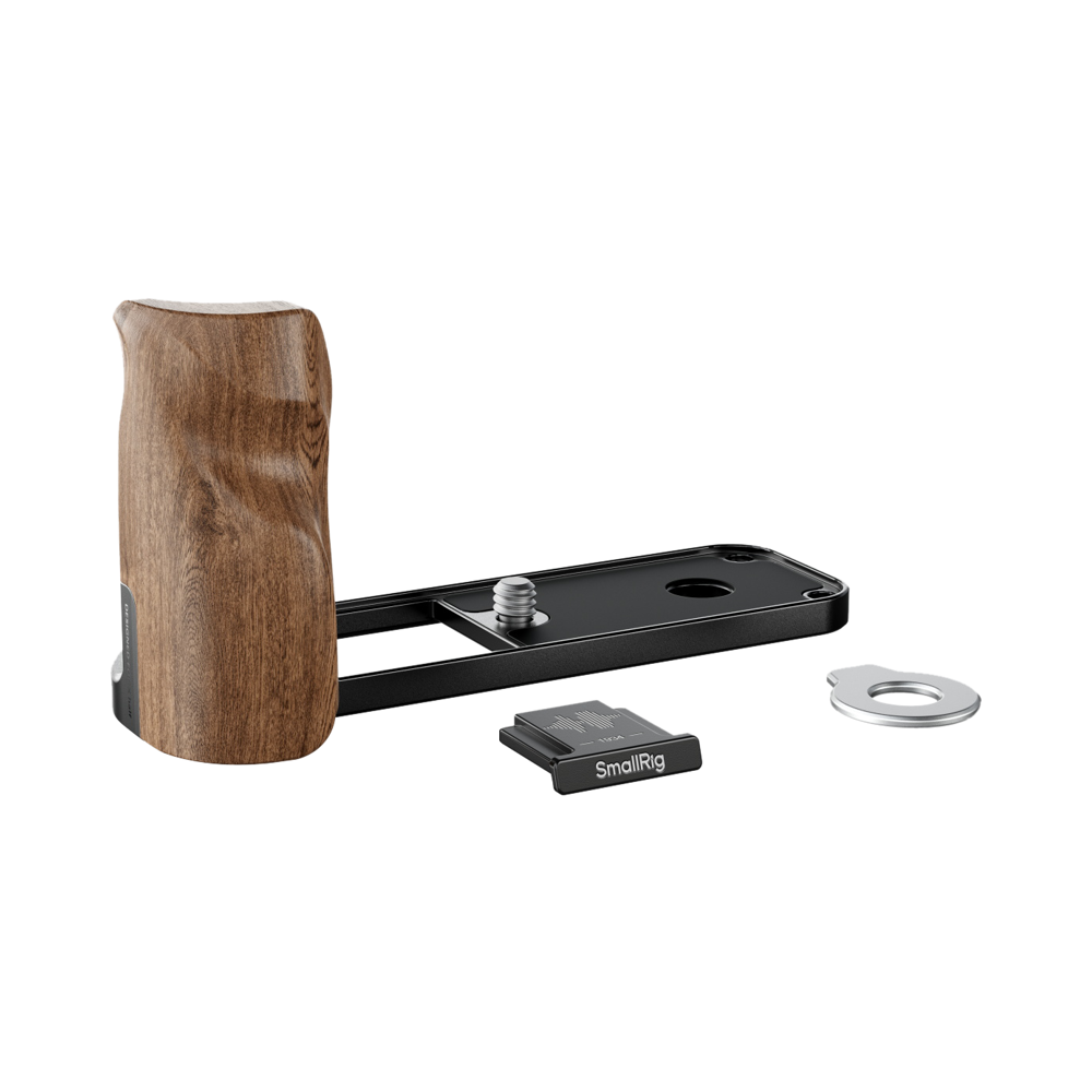 Produktbild för SmallRig 5224 L-Shaped Mount Plate with Wooden Handle for FUJIFILM X half Black