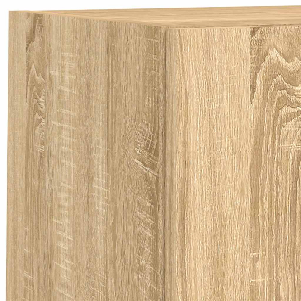 Produktbild för Tv-bänk 6 delar LED sonoma-ek konstruerat trä