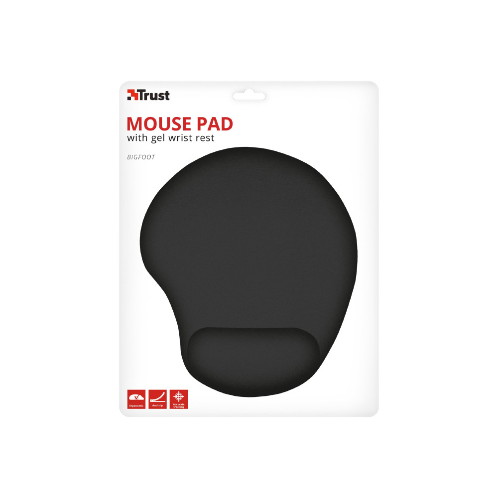 Produktbild för Trust Bigfoot Gel Mouse Pad - mustablett med handledskudde