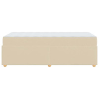 Produktbild för Sängram med madrass Kräm 100 x 200 cm tyg