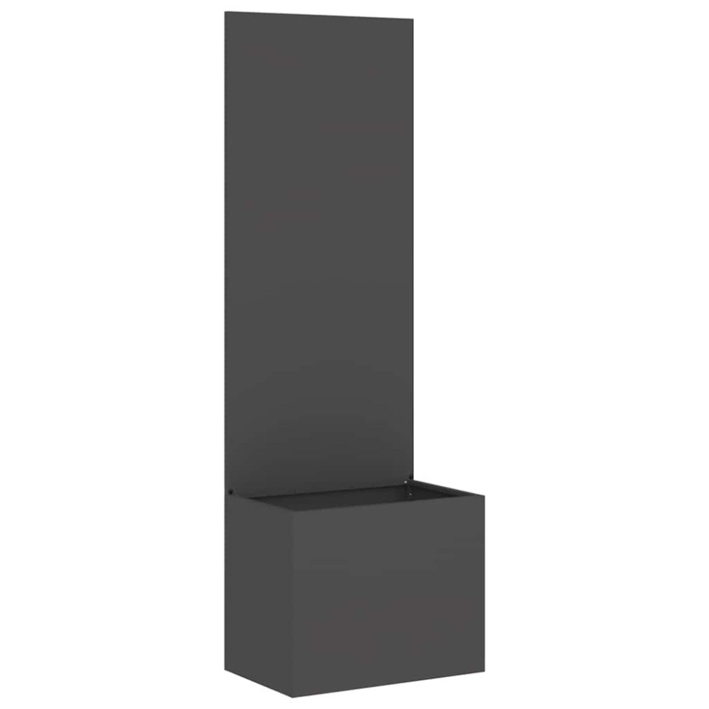 Produktbild för Trädgårds integritetsskärm Svart 50 x 150 cm Kallvalsat stål
