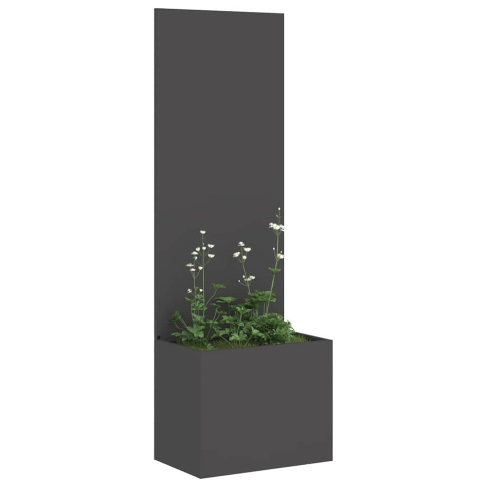 Produktbild för Trädgårds integritetsskärm Svart 50 x 150 cm Kallvalsat stål