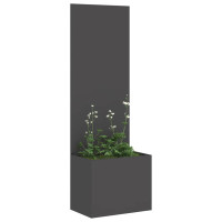Produktbild för Trädgårds integritetsskärm Svart 50 x 150 cm Kallvalsat stål