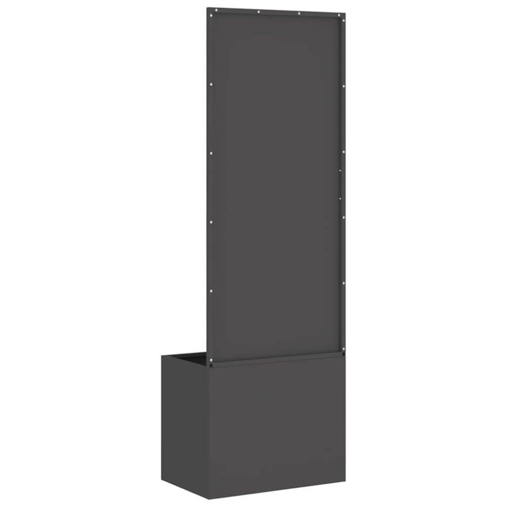 Produktbild för Trädgårds integritetsskärm Svart 50 x 150 cm Kallvalsat stål