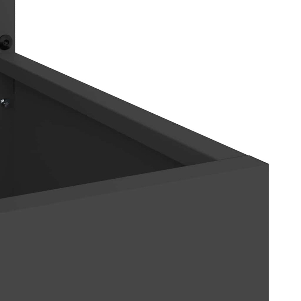 Produktbild för Trädgårds integritetsskärm Svart 50 x 150 cm Kallvalsat stål