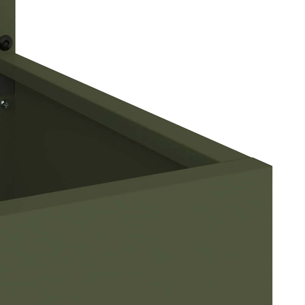 Produktbild för Trädgårds integritetsskärm Olivgrön 50 x 150 cm Kallvalsat stål