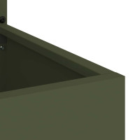 Produktbild för Trädgårds integritetsskärm Olivgrön 50 x 150 cm Kallvalsat stål