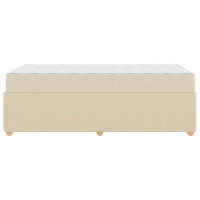 Produktbild för Sängram med madrass Kräm 90 x 190 cm tyg