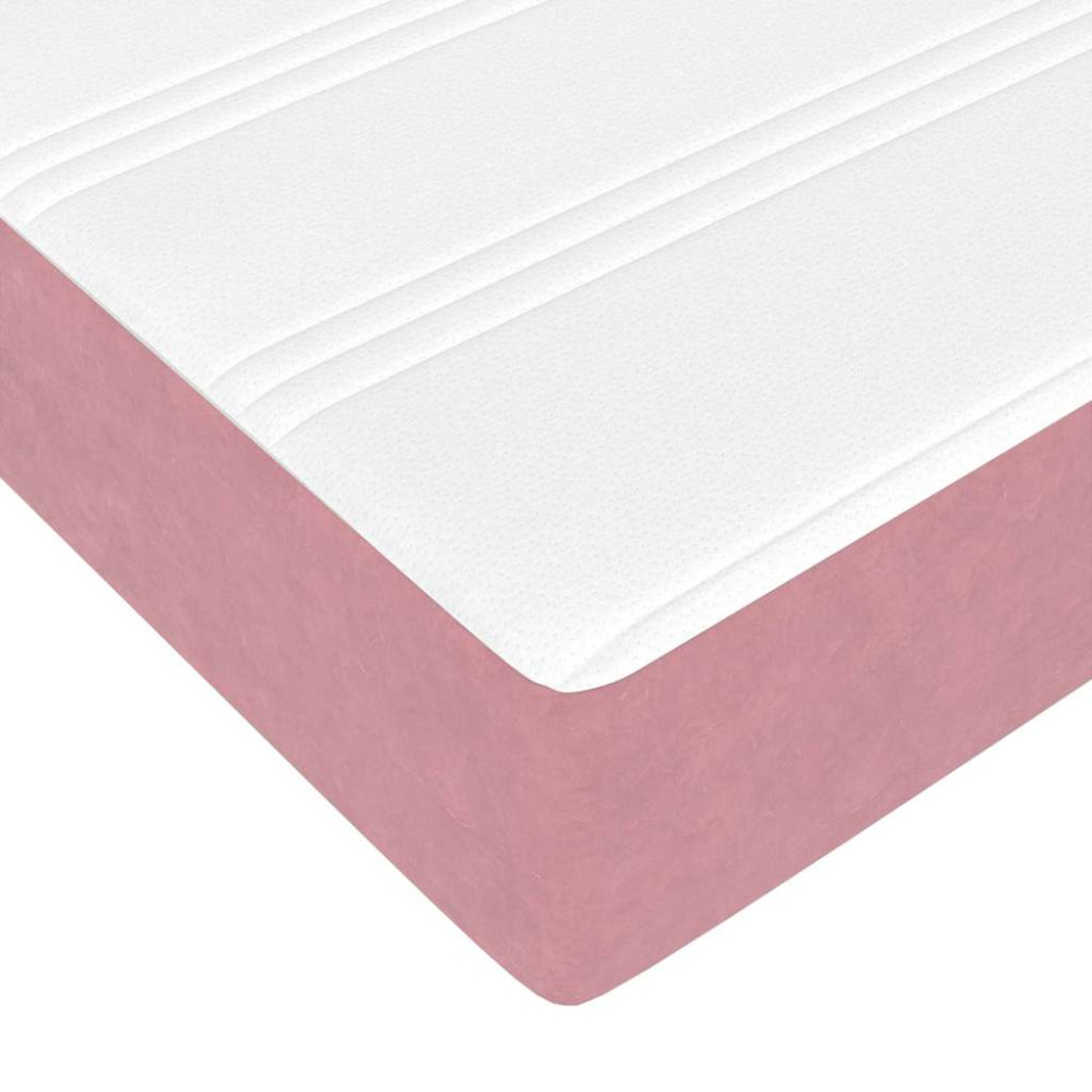 Produktbild för Sängram med madrass Rosa 160 x 200 cm tyg