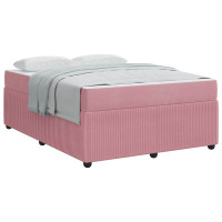 Produktbild för Sängram med madrass Rosa 160 x 200 cm tyg