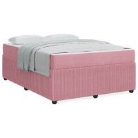 Produktbild för Sängram med madrass Rosa 160 x 200 cm tyg