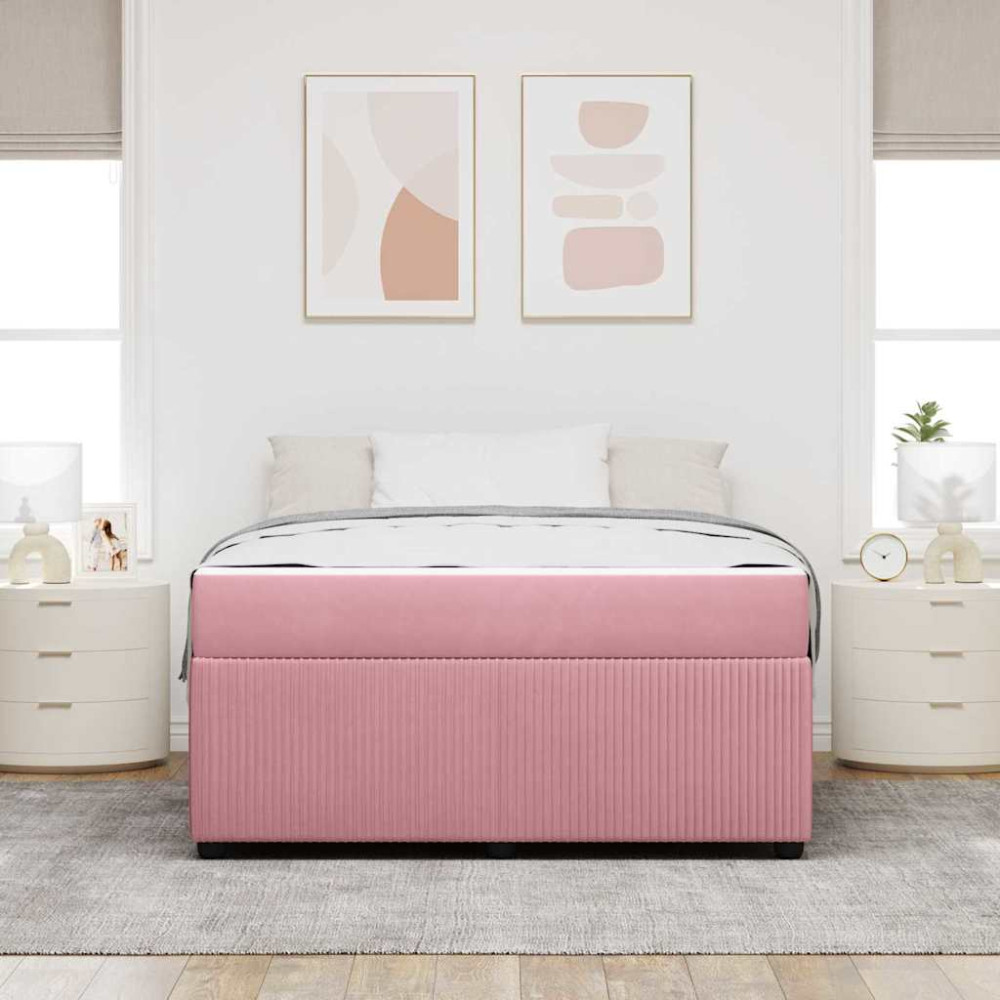 Produktbild för Sängram med madrass Rosa 160 x 200 cm tyg