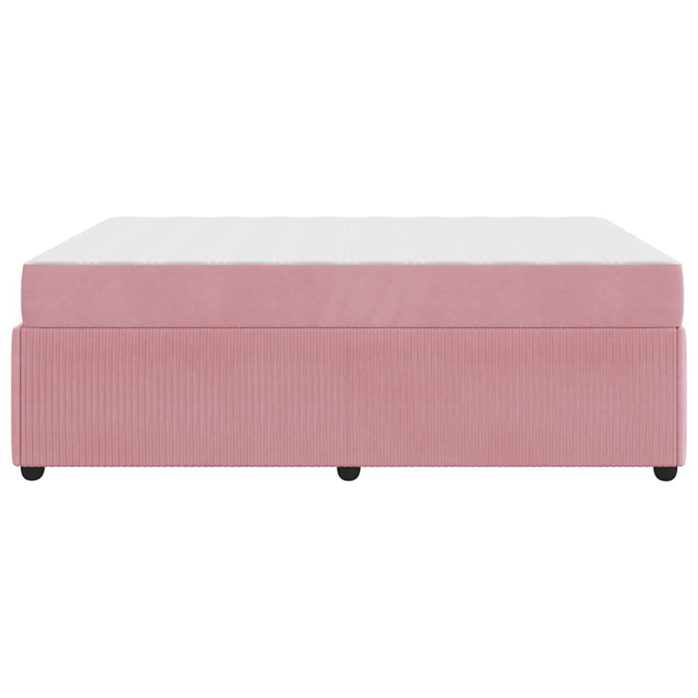 Produktbild för Sängram med madrass Rosa 160 x 200 cm tyg