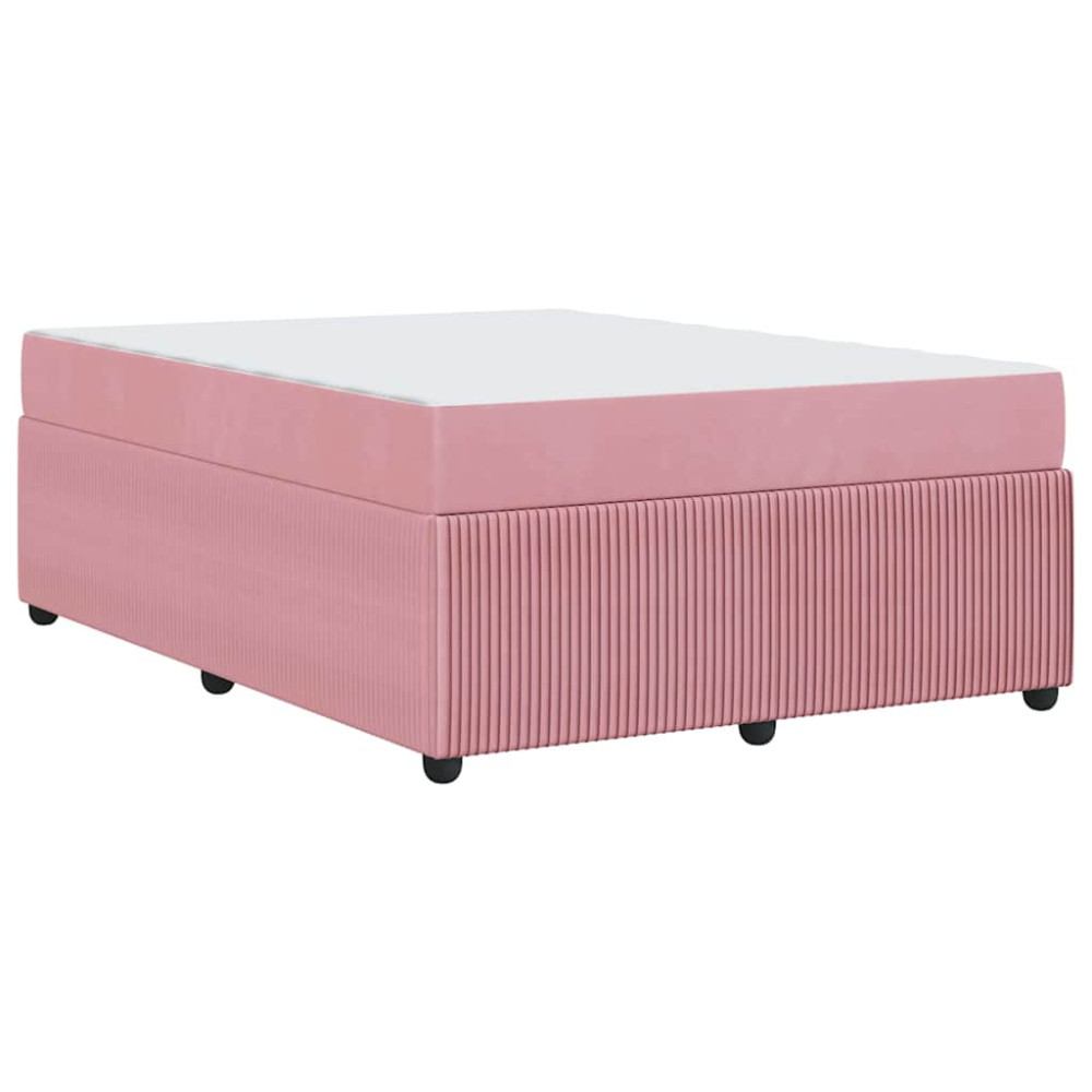 Produktbild för Sängram med madrass Rosa 160 x 200 cm tyg