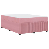 Produktbild för Sängram med madrass Rosa 160 x 200 cm tyg