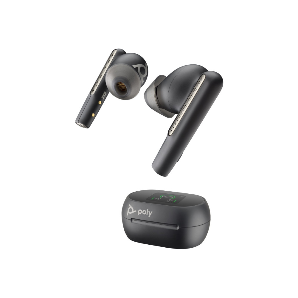Produktbild för HP Poly Voyager Free 60+ - True wireless-hörlurar med mikrofon - USB-C via Bluetooth-adapter, 3,5 mm kontakt