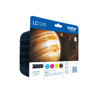 Produktbild för Brother LC1240 Value Pack - 4-pack - svart, gul, cyan, magenta - original - bläckpatron