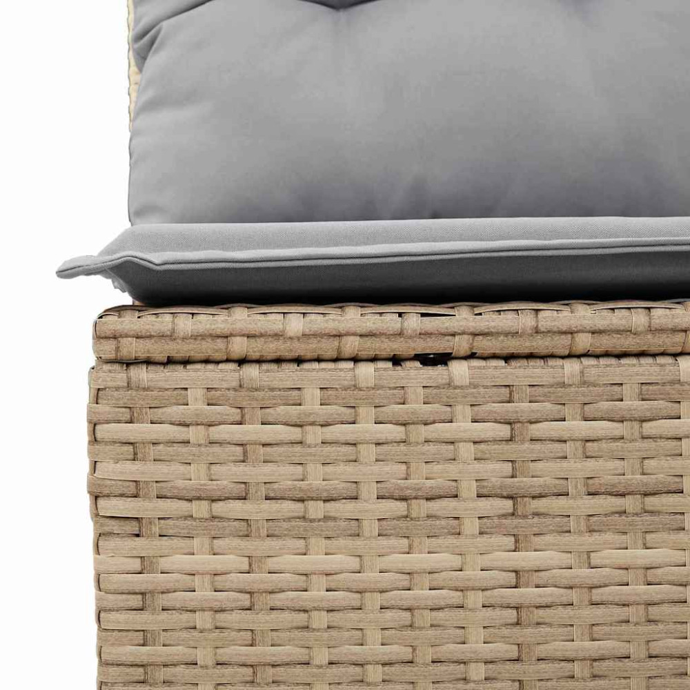 Produktbild för Trädgårdsoffset med lagring 8 pcs Beige och Ljusgrå