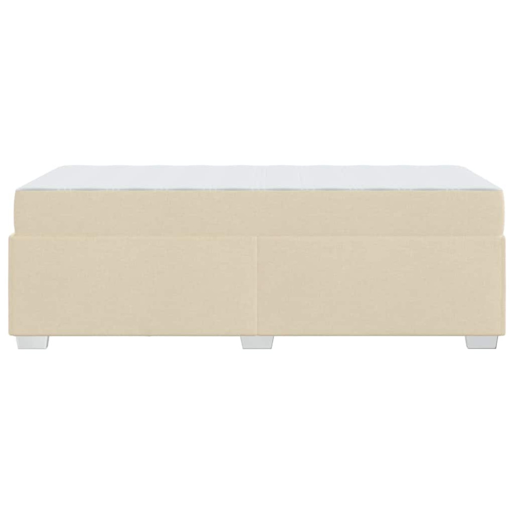 Produktbild för Sängram med madrass Kräm 100 x 200 cm tyg