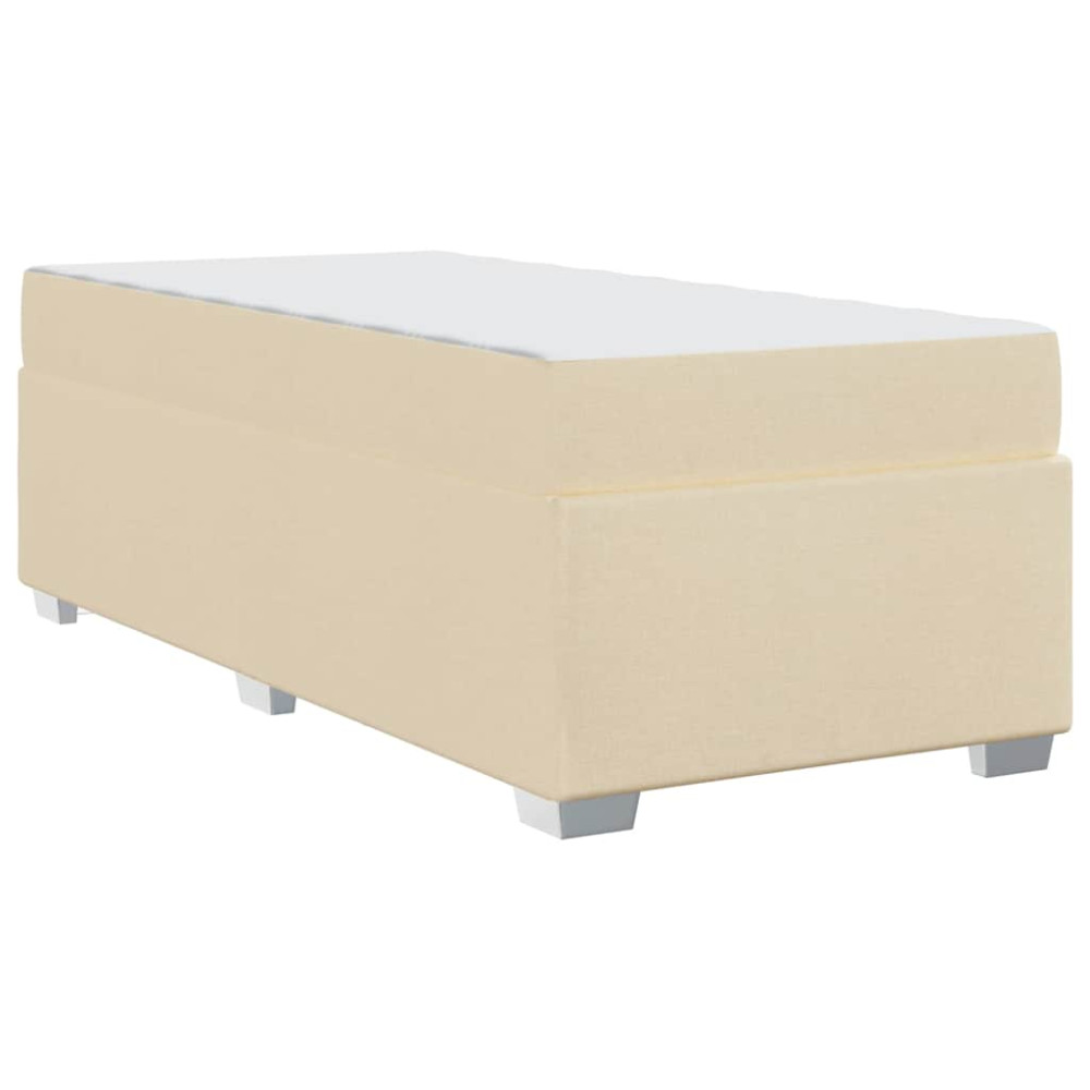 Produktbild för Sängram med madrass Kräm 100 x 200 cm tyg