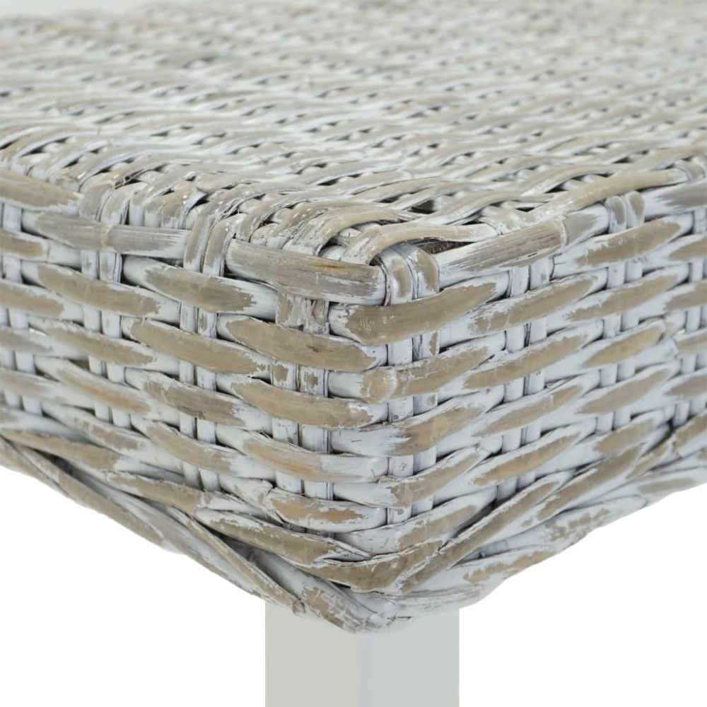 Produktbild för Bänk vit 160x35x45 cm kuburotting och massivt mahognyträ